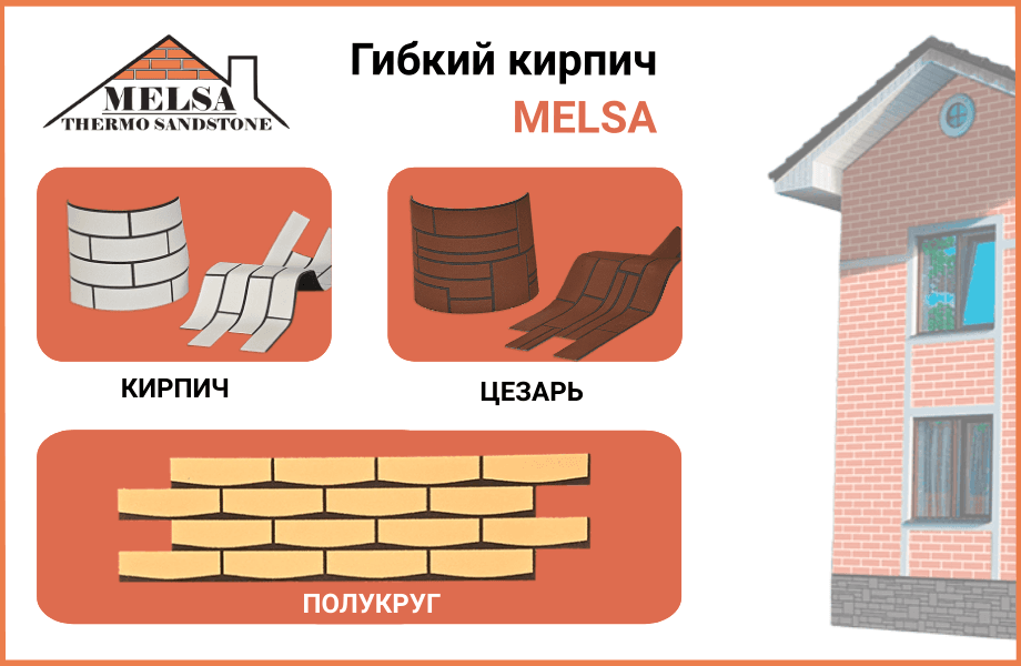 Гибкий кирпич MELSA - каталог продукции компании МЕЛСА
